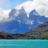 The famous Cuernos, or Horns across lake Pehoe